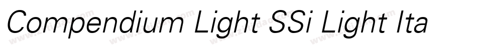 Compendium Light SSi Light Italic字体转换